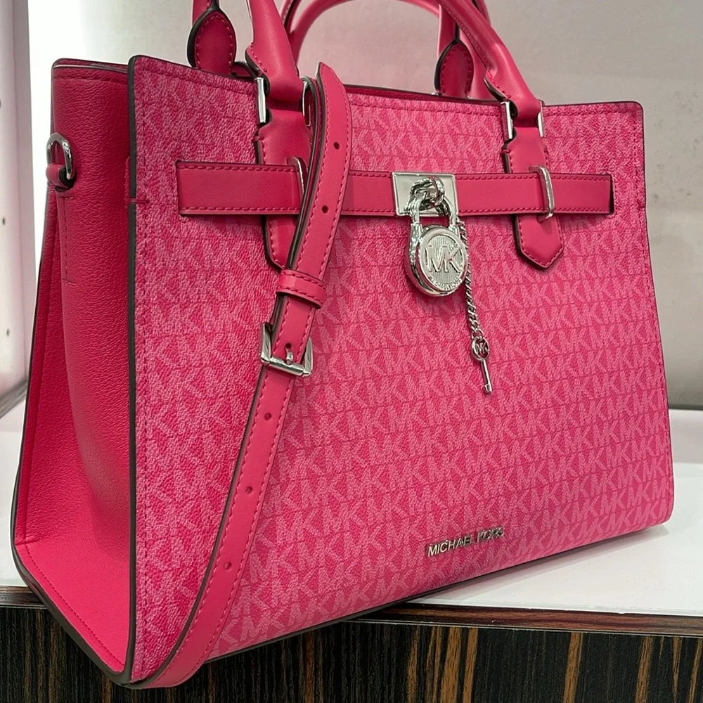 Michael Kors Hamilton Medium Signature Logo Satchel
Dragonfruit
NWT - Picture 5 of 16